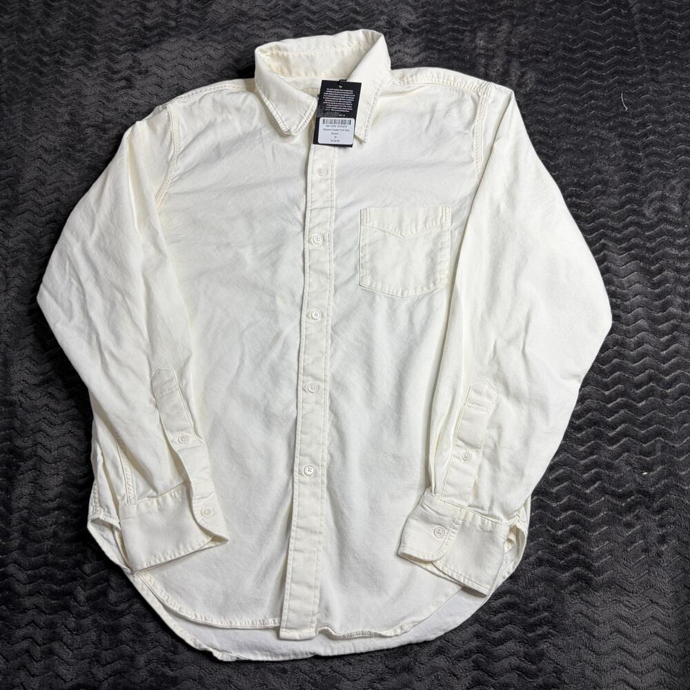 Buck Mason Natural Draped Twill One Pocket Long sleeve Shirt size Medium